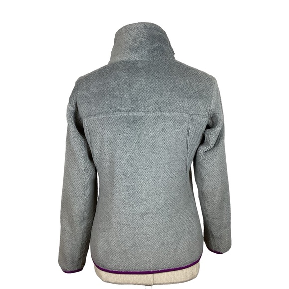 Patagonia Synchilla Polartec Retool 1/4 Snap Jacket Gray w Pink Accents - Picture 2 of 11